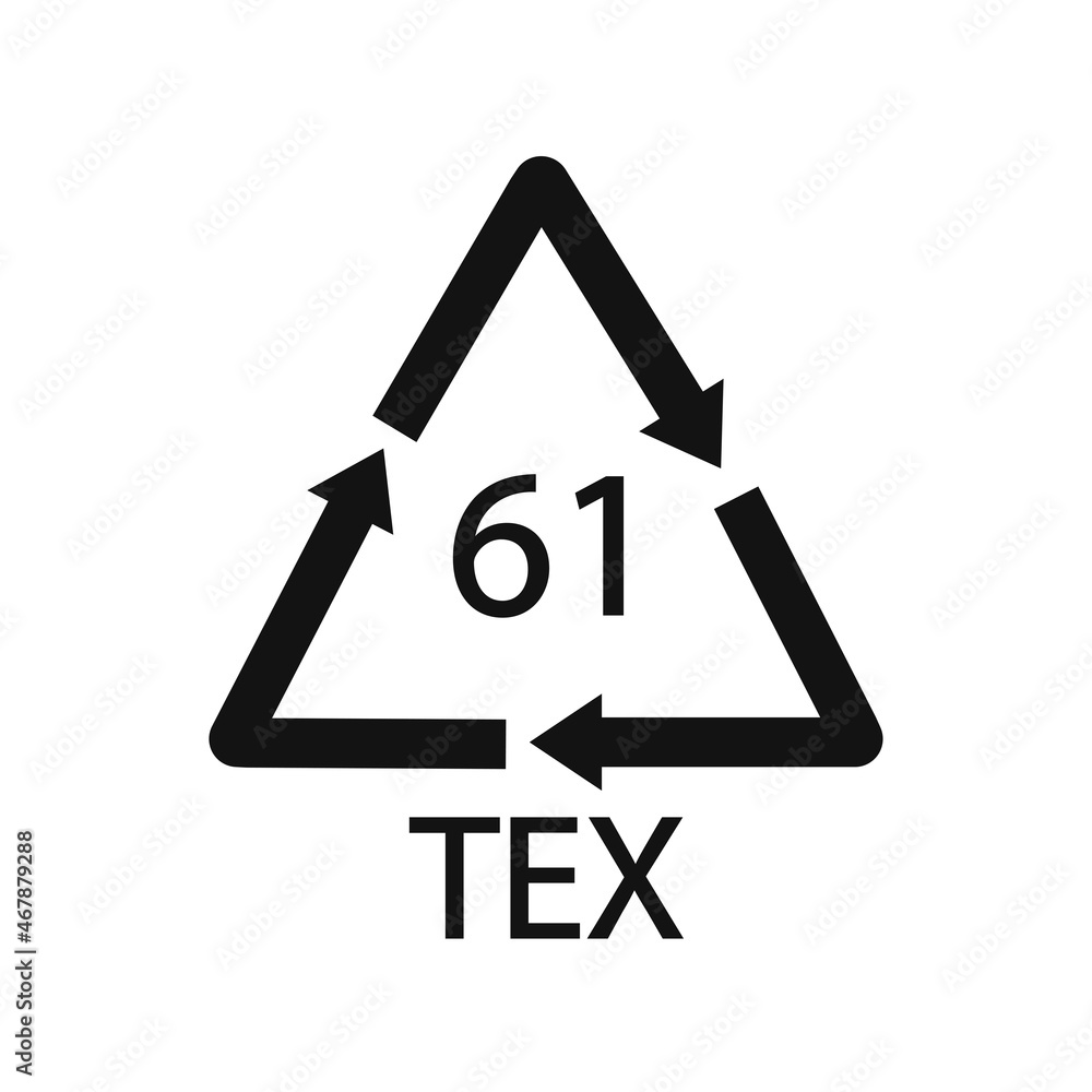 Bio matter organic material recycling code 61 TEX. Vector illustration Bio matter organic material recycling code 61 TEX. Vector illustration