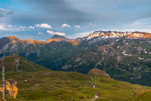 Beautiful High Alpine Landscape in Austria At Summer Sunrise
