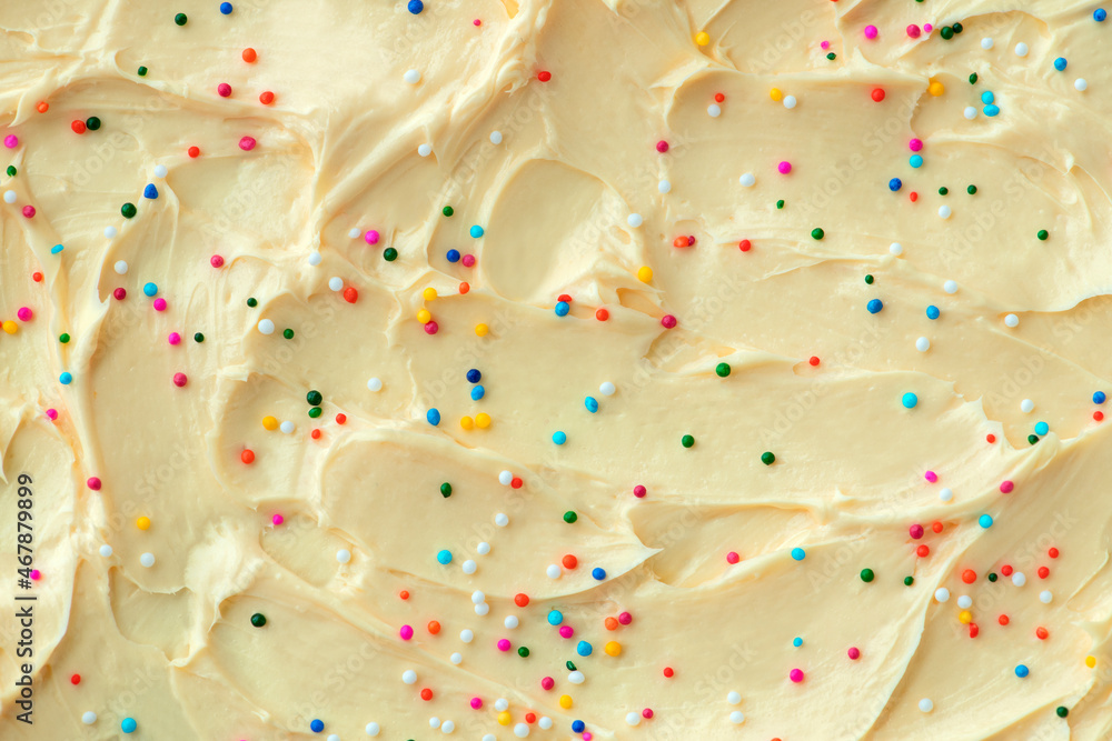 Cake frosting texture background vector with sprinkles on top Stock Photo Adobe Stock