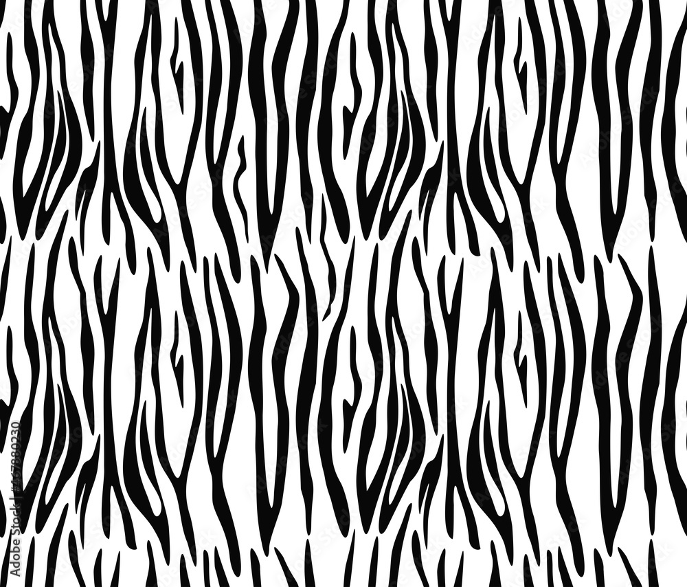 Zebra pattern vector print, trendy texture for printing clothes, fabric, paper.