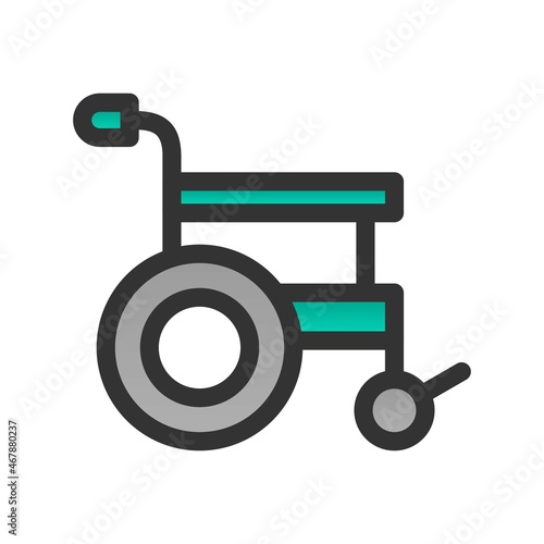 Wheelchair Filled Gradient Vector Icon Design