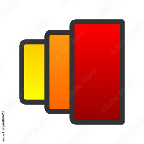 Version Filled Gradient Vector Icon Design