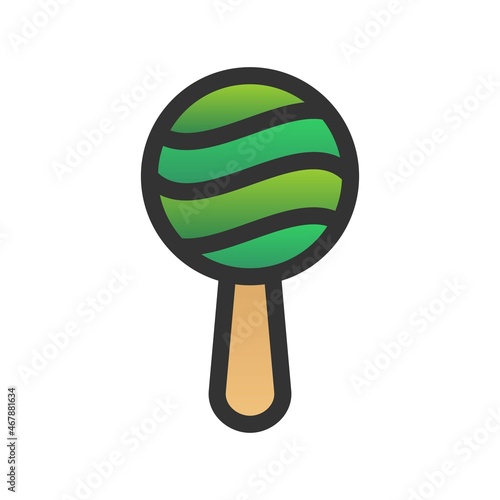 Maracas Filled Gradient Vector Icon Design