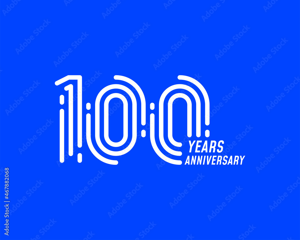 100 years anniversary logo with simple line design for celebration 100 years anniversary logo with simple line design for celebration