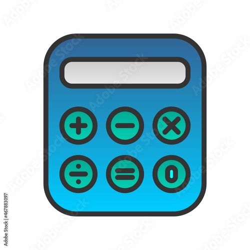 Calculator Filled Gradient Vector Icon Design