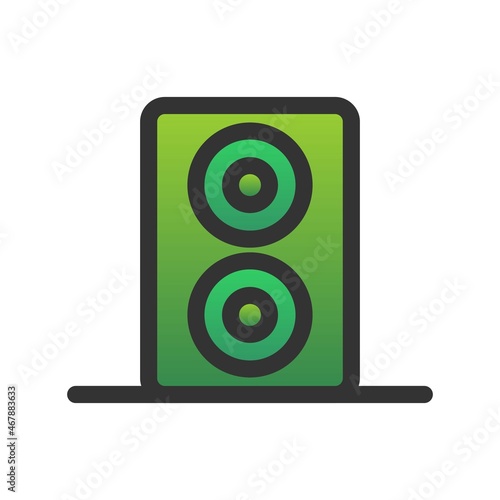 Speaker Filled Gradient Vector Icon Design photo