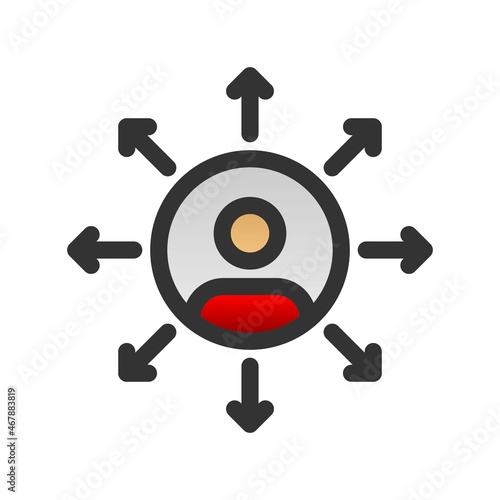 Opportunities Filled Gradient Vector Icon Design