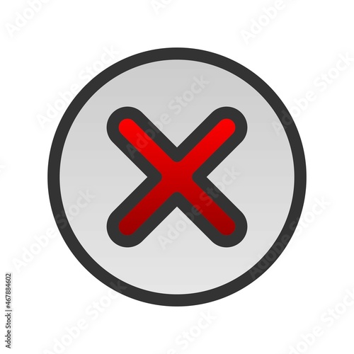 Canceled Filled Gradient Vector Icon Design