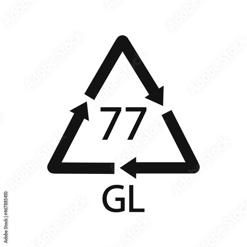 Free Download Copper Coated Glass. Glass recycling code 77 GL. Vector illustration - GFXLoad