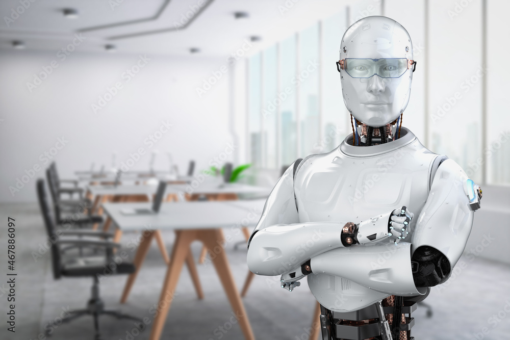 Ai robot work in smart office Ai robot work in smart office