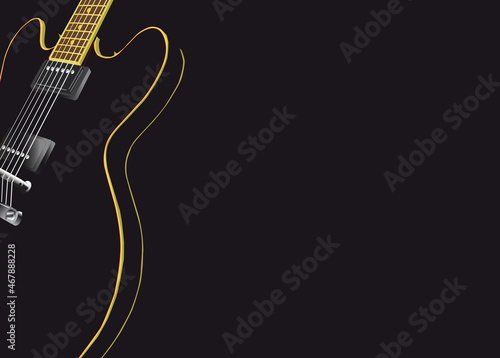 Black Guitar Background