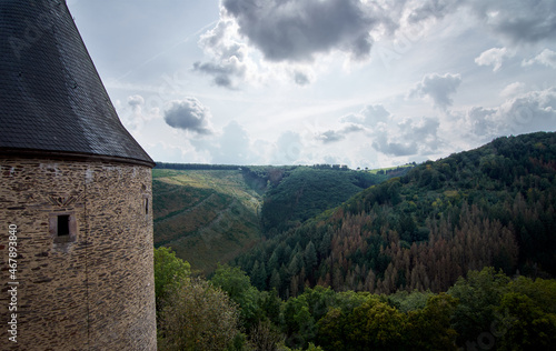 A beautiful shot of the castle of Bourscheid, Luxembourg