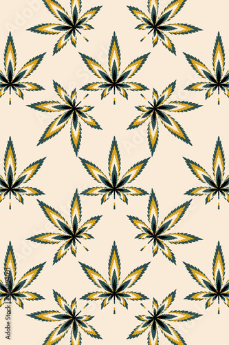 Marijuana leafs or cannabis leafs weed pattern