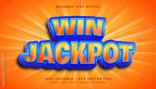 win jackpot 3d effect editable text effect