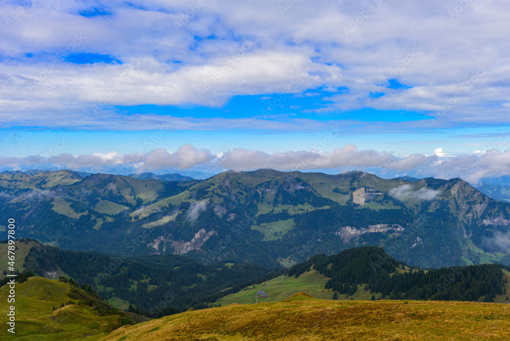 Obraz premium Damülser Berge im Bregenzerwaldgebirge in Vorarlberg