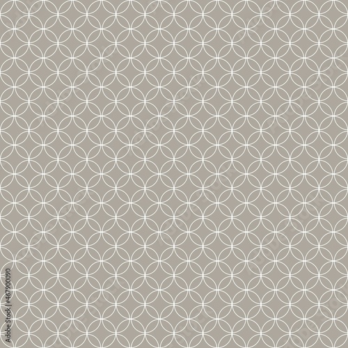 Wallpaper Mural White and Brown circle pattern line, seamless background. The seamless geometric pattern of circles. Wrapping paper. Torontodigital.ca