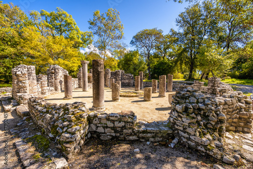 Famous Roman settlement located in archaeological city of Butrint in Albania