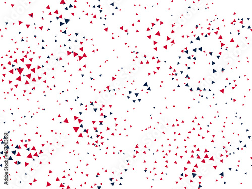 Abstract messy chaotic triangles seamless vector background, particles texture design pattern for wallpaper or print or textile or wrapping paper.