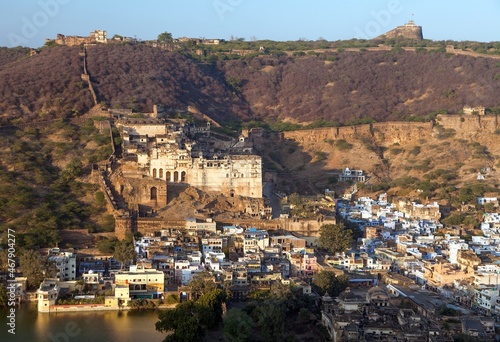 Taragarh fort in Bundi town, Rajasthan, India photo