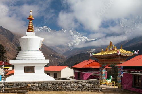 Tengboche Monastery stupa mount Everest