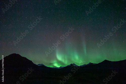 Northern lights seen near Jokulsarlon, Iceland © Richard