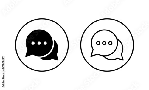 Chat icons set. speech bubble sign and symbol. comment icon. message