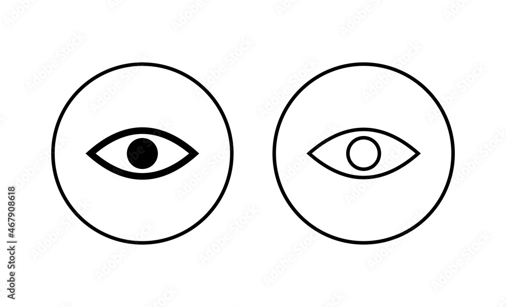 Eye icons set. Eye sign and symbol. Look and Vision icon. Eye icons set. Eye sign and symbol. Look and Vision icon.