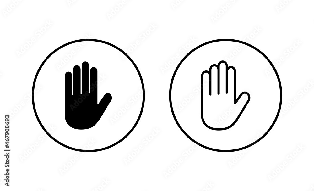 Hand icons set. hand sign and symbol. palm Hand icons set. hand sign and symbol. palm