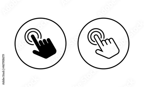 Hand click icons set. pointer sign and symbol. hand cursor icon