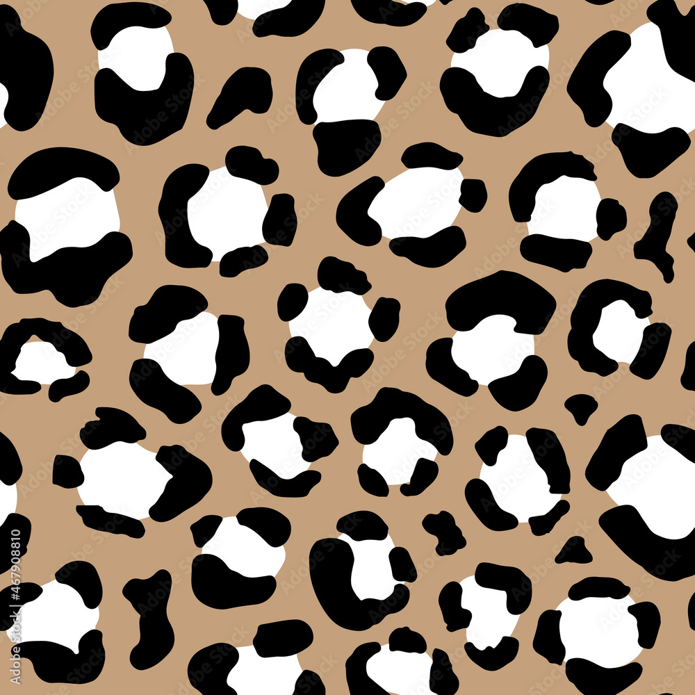 Seamless animal pattern with leopard dots. Creative wild texture for fabric, wrapping. Vector illustration Seamless animal pattern with leopard dots. Creative wild texture for fabric, wrapping. Vector illustration