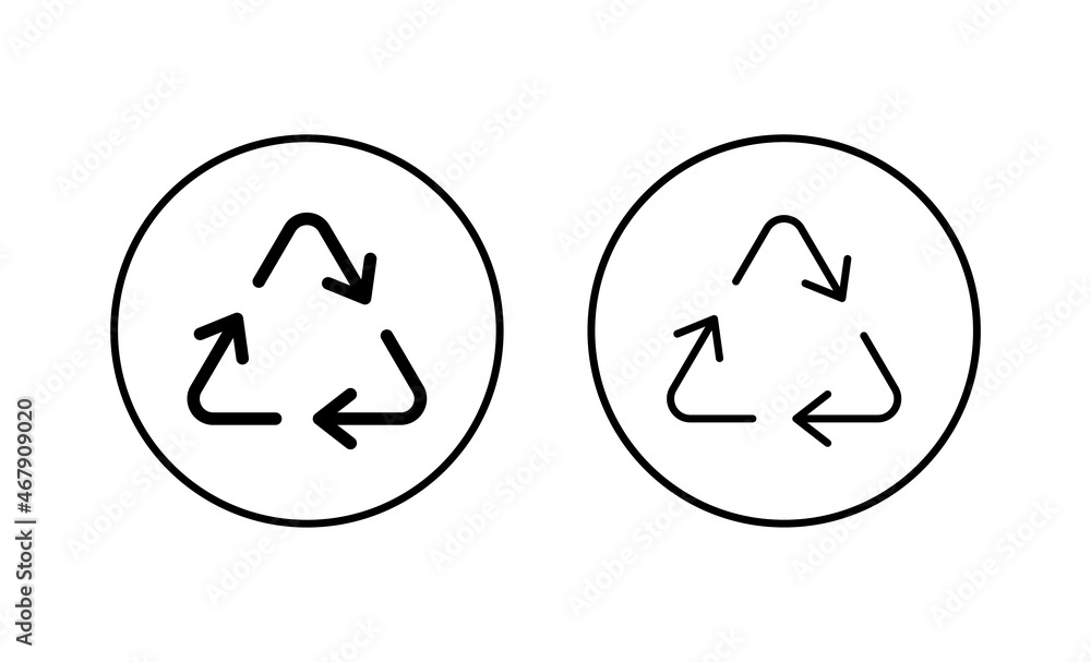 Fototapeta premium Recycle icons set. Recycling sign and symbol.