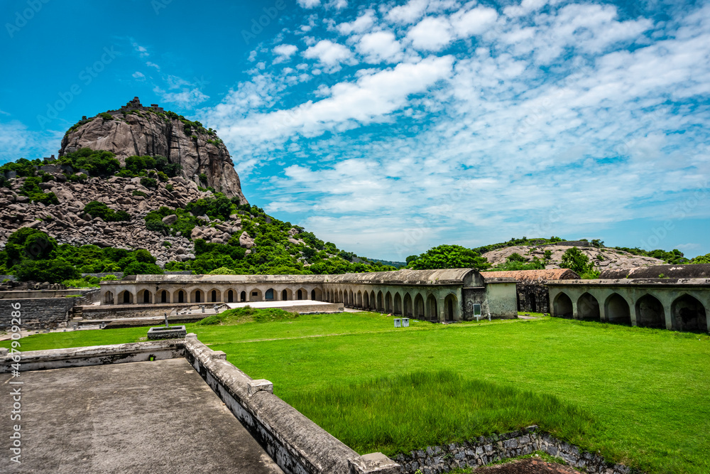 King Fort or Rajagiri Fort of Gingee or Senji in Tamil Nadu, India. It lies in Villupuram District, built by the kings of konar dynasty & maintained by Chola dynasty. Archeological survey of india