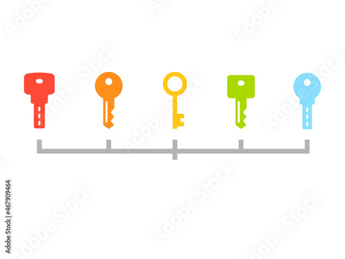 5 key points icon. Clipart image isolated on white background