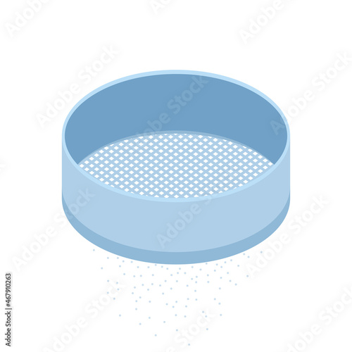 Flour sieve icon in flat style. vector illustration isolated