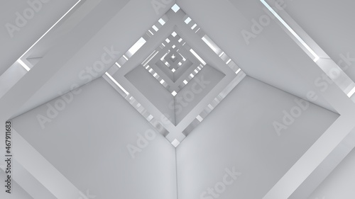Abstract gray background geometric pattern in design 3d render