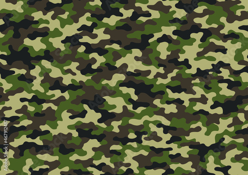 Camouflage seamless pattern texture. Abstract modern vector military camo backgound. Fabric textile print template. Vector illustration.