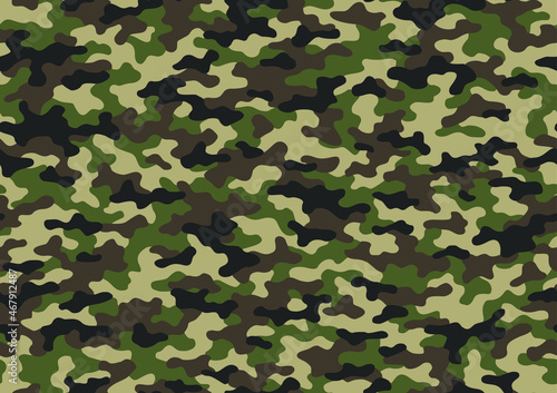 Camouflage seamless pattern texture. Abstract modern vector military camo backgound. Fabric textile print template. Vector illustration.