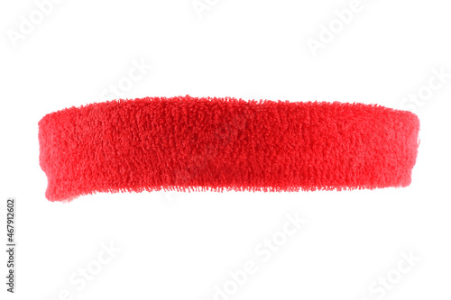 Red headband isolated on white