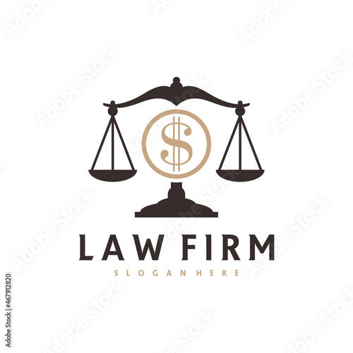 Money Justice logo vector template, Creative Law Firm logo design concepts