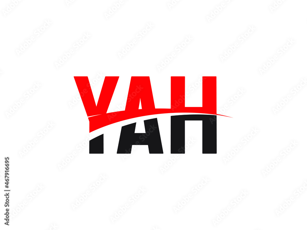 Obraz premium YAH Letter Initial Logo Design Vector Illustration