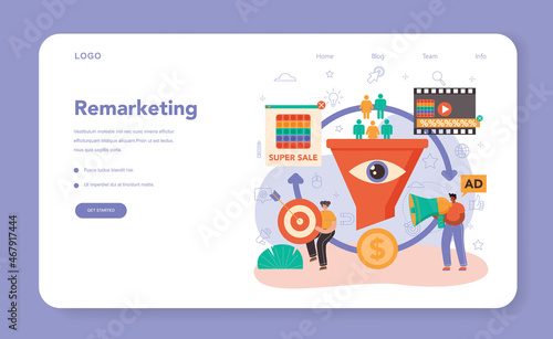 PPC specialist web banner or landing page. Pay per click manager