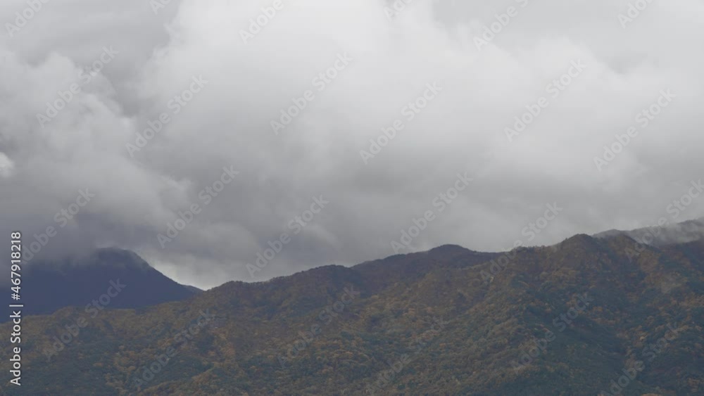 Clouds are passing over the mountain Clouds are passing over the mountain