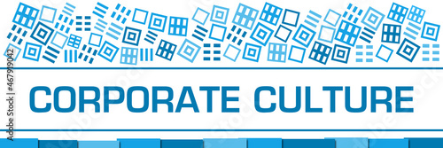 Corporate Culture Blue Texture Blocks Bottom 