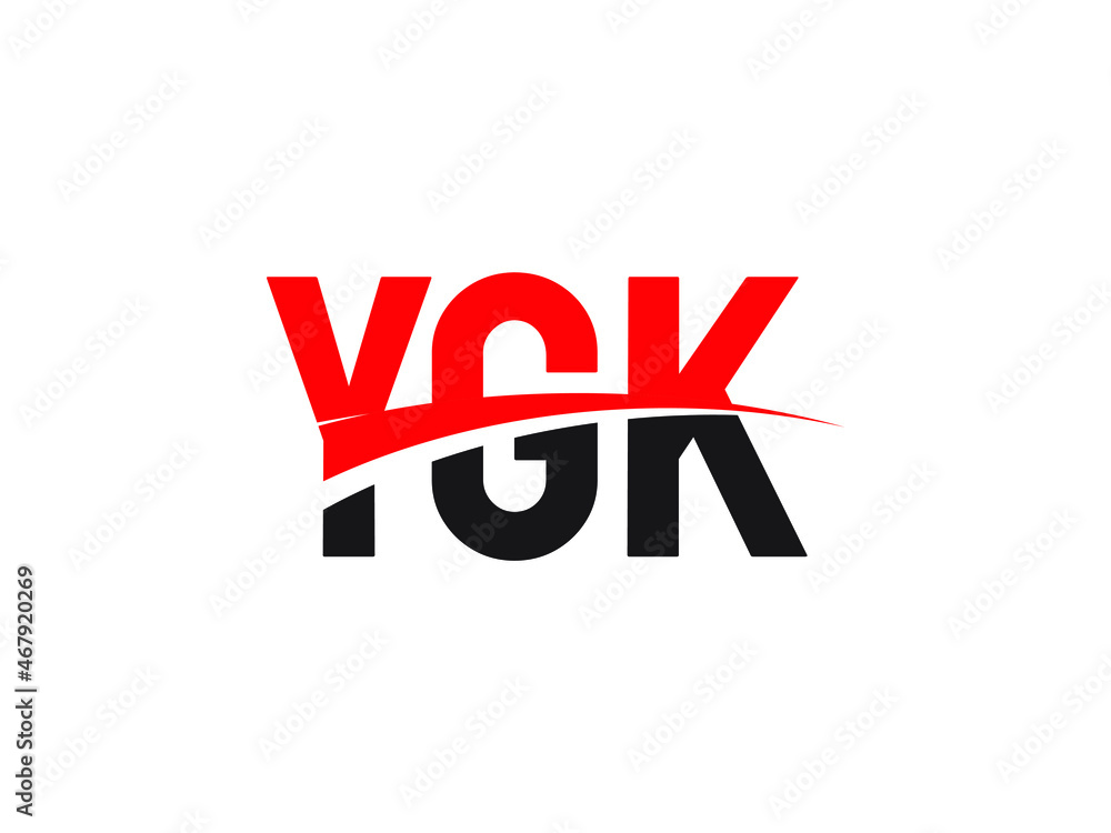 YGK Letter Initial Logo Design Vector Illustration