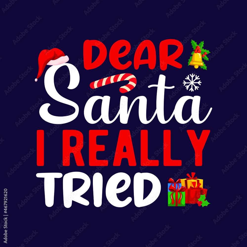 Naklejka premium Christmas t-shirt desing