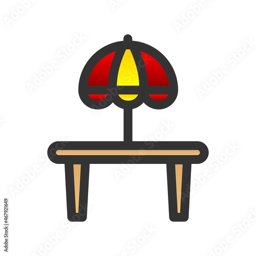 Table Filled Gradient Vector Icon Design