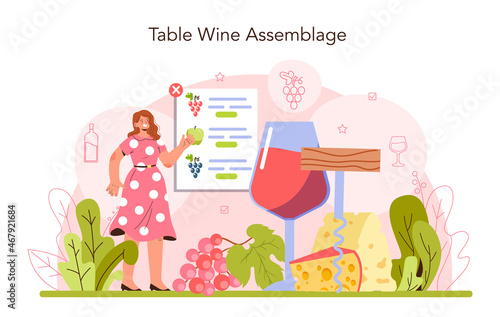 Wine production concept. Wine aging in a wood barrel or clay amphora.