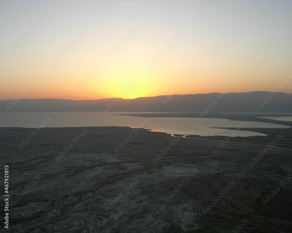 sunset over the Dead Sea