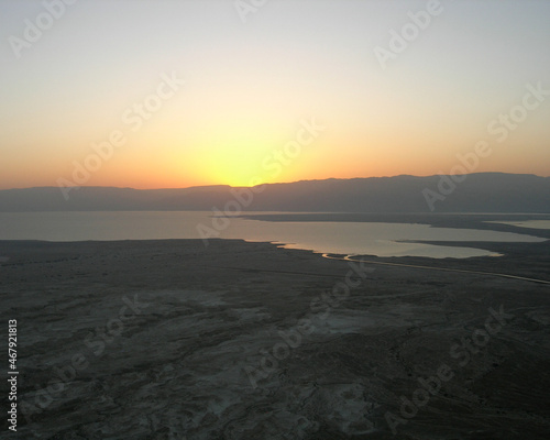 sunset over the Dead Sea