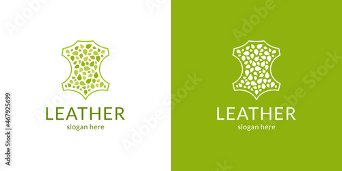 Creative vegan leather logo